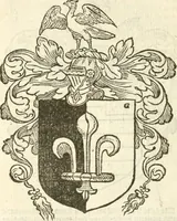An illustration from Workes of armorie : deuyded into three bookes, entituled, the Concordes of armorie, the Armorie of honor, and of Coates and creastes (1572)