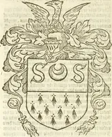 An illustration from Workes of armorie : deuyded into three bookes, entituled, the Concordes of armorie, the Armorie of honor, and of Coates and creastes (1572)