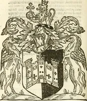 An illustration from Workes of armorie : deuyded into three bookes, entituled, the Concordes of armorie, the Armorie of honor, and of Coates and creastes (1572)