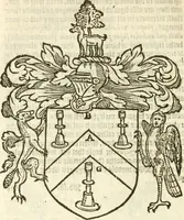 An illustration from Workes of armorie : deuyded into three bookes, entituled, the Concordes of armorie, the Armorie of honor, and of Coates and creastes (1572)