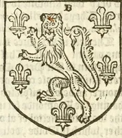 An illustration from Workes of armorie : deuyded into three bookes, entituled, the Concordes of armorie, the Armorie of honor, and of Coates and creastes (1572)