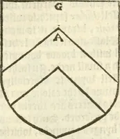 An illustration from Workes of armorie : deuyded into three bookes, entituled, the Concordes of armorie, the Armorie of honor, and of Coates and creastes (1572)