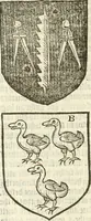 An illustration from Workes of armorie : deuyded into three bookes, entituled, the Concordes of armorie, the Armorie of honor, and of Coates and creastes (1572)