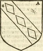 An illustration from Workes of armorie : deuyded into three bookes, entituled, the Concordes of armorie, the Armorie of honor, and of Coates and creastes (1572)