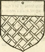 An illustration from Workes of armorie : deuyded into three bookes, entituled, the Concordes of armorie, the Armorie of honor, and of Coates and creastes (1572)