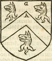 An illustration from Workes of armorie : deuyded into three bookes, entituled, the Concordes of armorie, the Armorie of honor, and of Coates and creastes (1572)
