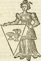 An illustration from Workes of armorie : deuyded into three bookes, entituled, the Concordes of armorie, the Armorie of honor, and of Coates and creastes (1572)