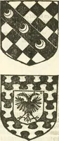 An illustration from Workes of armorie : deuyded into three bookes, entituled, the Concordes of armorie, the Armorie of honor, and of Coates and creastes (1572)