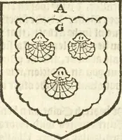 An illustration from Workes of armorie : deuyded into three bookes, entituled, the Concordes of armorie, the Armorie of honor, and of Coates and creastes (1572)