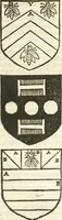 An illustration from Workes of armorie : deuyded into three bookes, entituled, the Concordes of armorie, the Armorie of honor, and of Coates and creastes (1572)