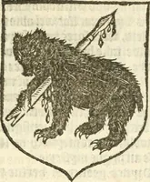 An illustration from Workes of armorie : deuyded into three bookes, entituled, the Concordes of armorie, the Armorie of honor, and of Coates and creastes (1572)