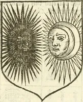 An illustration from Workes of armorie : deuyded into three bookes, entituled, the Concordes of armorie, the Armorie of honor, and of Coates and creastes (1572)