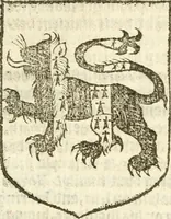 An illustration from Workes of armorie : deuyded into three bookes, entituled, the Concordes of armorie, the Armorie of honor, and of Coates and creastes (1572)