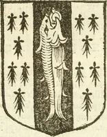 An illustration from Workes of armorie : deuyded into three bookes, entituled, the Concordes of armorie, the Armorie of honor, and of Coates and creastes (1572)