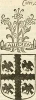 An illustration from Workes of armorie : deuyded into three bookes, entituled, the Concordes of armorie, the Armorie of honor, and of Coates and creastes (1572)