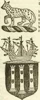 An illustration from Workes of armorie : deuyded into three bookes, entituled, the Concordes of armorie, the Armorie of honor, and of Coates and creastes (1572)