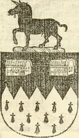 An illustration from Workes of armorie : deuyded into three bookes, entituled, the Concordes of armorie, the Armorie of honor, and of Coates and creastes (1572)