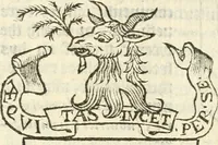 An illustration from Workes of armorie : deuyded into three bookes, entituled, the Concordes of armorie, the Armorie of honor, and of Coates and creastes (1572)
