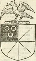 An illustration from Workes of armorie : deuyded into three bookes, entituled, the Concordes of armorie, the Armorie of honor, and of Coates and creastes (1572)