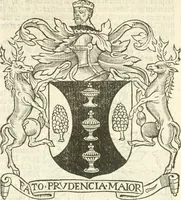 An illustration from Workes of armorie : deuyded into three bookes, entituled, the Concordes of armorie, the Armorie of honor, and of Coates and creastes (1572)