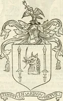 An illustration from Workes of armorie : deuyded into three bookes, entituled, the Concordes of armorie, the Armorie of honor, and of Coates and creastes (1572)