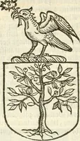 An illustration from Workes of armorie : deuyded into three bookes, entituled, the Concordes of armorie, the Armorie of honor, and of Coates and creastes (1572)