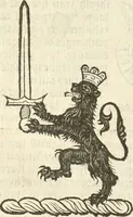 An illustration from Workes of armorie : deuyded into three bookes, entituled, the Concordes of armorie, the Armorie of honor, and of Coates and creastes (1572)