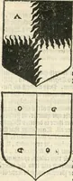 An illustration from Workes of armorie : deuyded into three bookes, entituled, the Concordes of armorie, the Armorie of honor, and of Coates and creastes (1572)