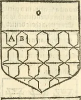 An illustration from Workes of armorie : deuyded into three bookes, entituled, the Concordes of armorie, the Armorie of honor, and of Coates and creastes (1572)