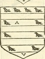 An illustration from Workes of armorie : deuyded into three bookes, entituled, the Concordes of armorie, the Armorie of honor, and of Coates and creastes (1572)
