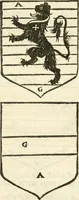 An illustration from Workes of armorie : deuyded into three bookes, entituled, the Concordes of armorie, the Armorie of honor, and of Coates and creastes (1572)