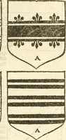 An illustration from Workes of armorie : deuyded into three bookes, entituled, the Concordes of armorie, the Armorie of honor, and of Coates and creastes (1572)