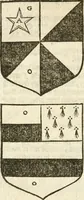 An illustration from Workes of armorie : deuyded into three bookes, entituled, the Concordes of armorie, the Armorie of honor, and of Coates and creastes (1572)