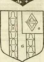 An illustration from Workes of armorie : deuyded into three bookes, entituled, the Concordes of armorie, the Armorie of honor, and of Coates and creastes (1572)