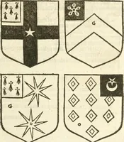An illustration from Workes of armorie : deuyded into three bookes, entituled, the Concordes of armorie, the Armorie of honor, and of Coates and creastes (1572)