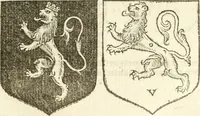 An illustration from Workes of armorie : deuyded into three bookes, entituled, the Concordes of armorie, the Armorie of honor, and of Coates and creastes (1572)