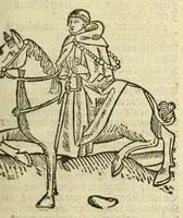 An illustration from The workes of Geffray Chaucer : newlye printed, wyth dyuers workes whych were neuer in print before : as in the table more playnly doth appere (1542)