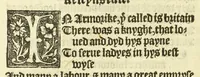 An illustration from The workes of Geffray Chaucer : newlye printed, wyth dyuers workes whych were neuer in print before : as in the table more playnly doth appere (1542)