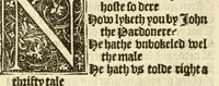 An illustration from The workes of Geffray Chaucer : newlye printed, wyth dyuers workes whych were neuer in print before : as in the table more playnly doth appere (1542)