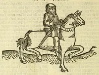 An illustration from The workes of Geffray Chaucer : newlye printed, wyth dyuers workes whych were neuer in print before : as in the table more playnly doth appere (1542)