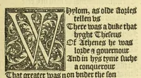 An illustration from The workes of Geffray Chaucer : newlye printed, wyth dyuers workes whych were neuer in print before : as in the table more playnly doth appere (1542)