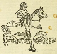 An illustration from The workes of Geffray Chaucer : newlye printed, wyth dyuers workes whych were neuer in print before : as in the table more playnly doth appere (1542)