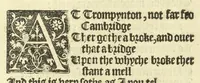 An illustration from The workes of Geffray Chaucer : newlye printed, wyth dyuers workes whych were neuer in print before : as in the table more playnly doth appere (1542)