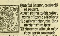 An illustration from The workes of Geffray Chaucer : newlye printed, wyth dyuers workes whych were neuer in print before : as in the table more playnly doth appere (1542)