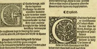 An illustration from The workes of Geffray Chaucer : newlye printed, wyth dyuers workes whych were neuer in print before : as in the table more playnly doth appere (1542)