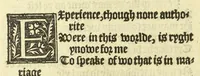 An illustration from The workes of Geffray Chaucer : newlye printed, wyth dyuers workes whych were neuer in print before : as in the table more playnly doth appere (1542)
