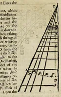 Picture 16 of 23 from The works of Edmund Gunter: : containing the description and use of the sector, cross-staff, bow, quadrant, and other instruments. With a canon of artificial sines and tangents to a radius of 10.00000 parts, and the logarithms from an unite to 10000: The uses whereof are illustrated in the practice of arithmetick, geometry, astronomy, navigation, dialling, and fortification. And some questions in navigation added by Mr. Henry Bond, teacher of mathematicks in Ratcliff, near London. To which is added, the description and use of another sector and quadrant, both of them invented by Mr. Sam. Foster, late professor of astronomy in Gresham Colledge, London, furnished with more lines, and differing from those of Mr. Gunters both in form and manner of working (1673), leaf 414
