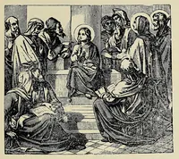 An illustration from Wowapi wakan ptecedan oyakapi kin. Bible history in the Sioux Indian language (1897)