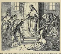 An illustration from Wowapi wakan ptecedan oyakapi kin. Bible history in the Sioux Indian language (1897)