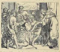 An illustration from Wowapi wakan ptecedan oyakapi kin. Bible history in the Sioux Indian language (1897)